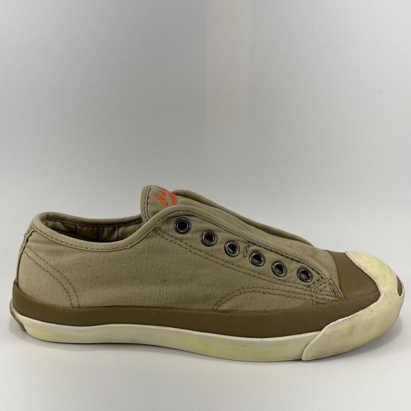 Converse x John Varvatos Slip On Sneakers Tan Canvas Casual Womens Size 6.5 - Picture 1 of 9